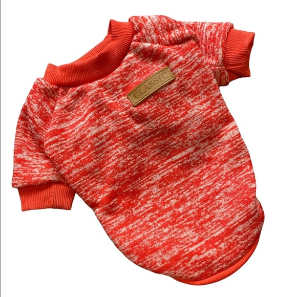 Salmon Orange Basic Pet Sweatshirt - Picture 1 of 4